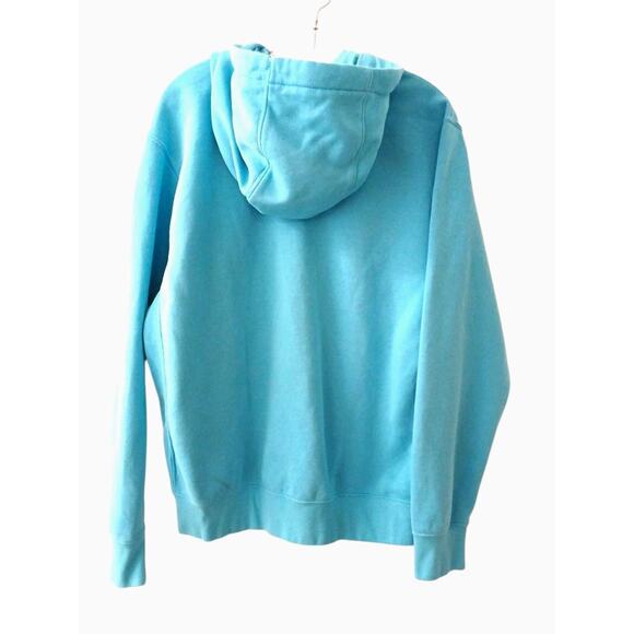 Nike Sportswear Club Fleece Fall Log Hoodie Sweatshirt Men Sz M Aqua Long Sleeve - Picture 5 of 10